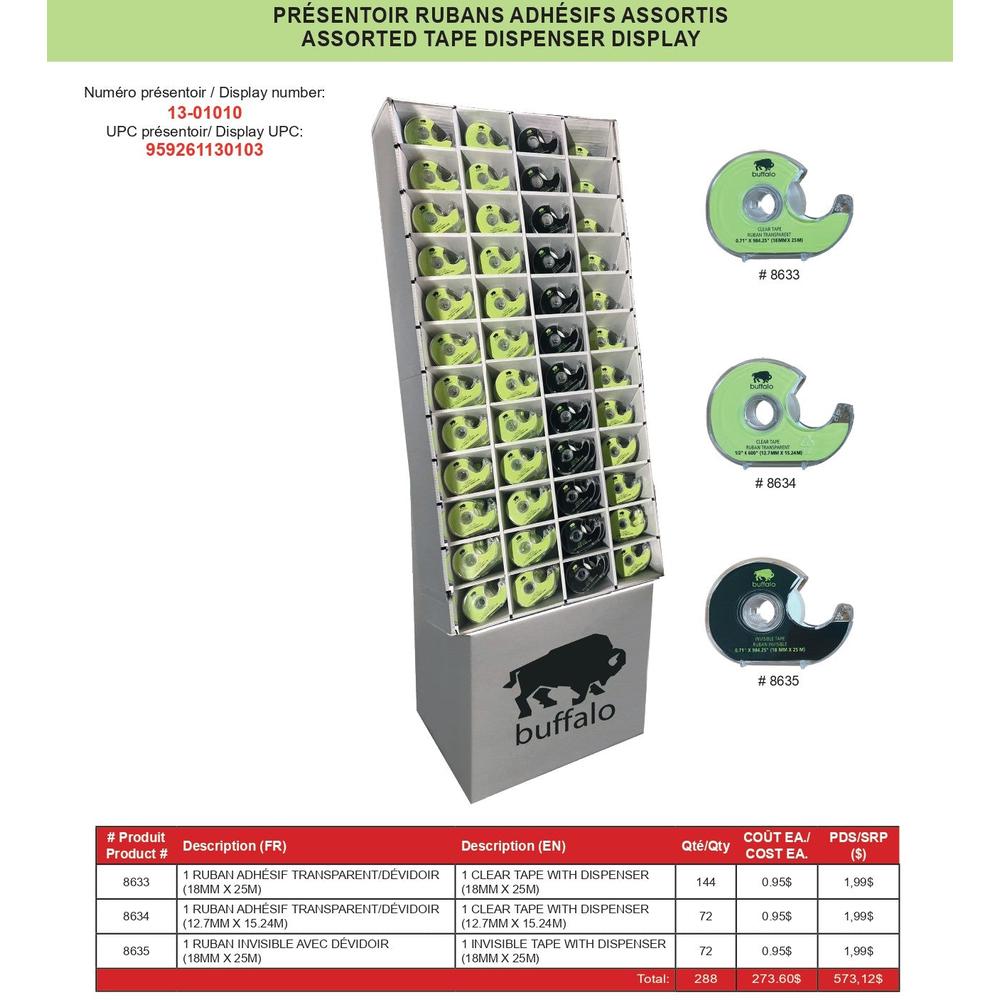 Assorted Tape Dispenser Display