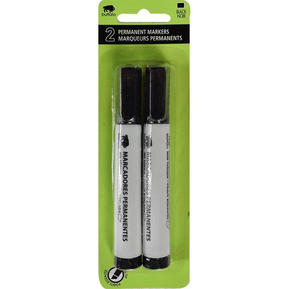 2 Markers 5mm Black Ink