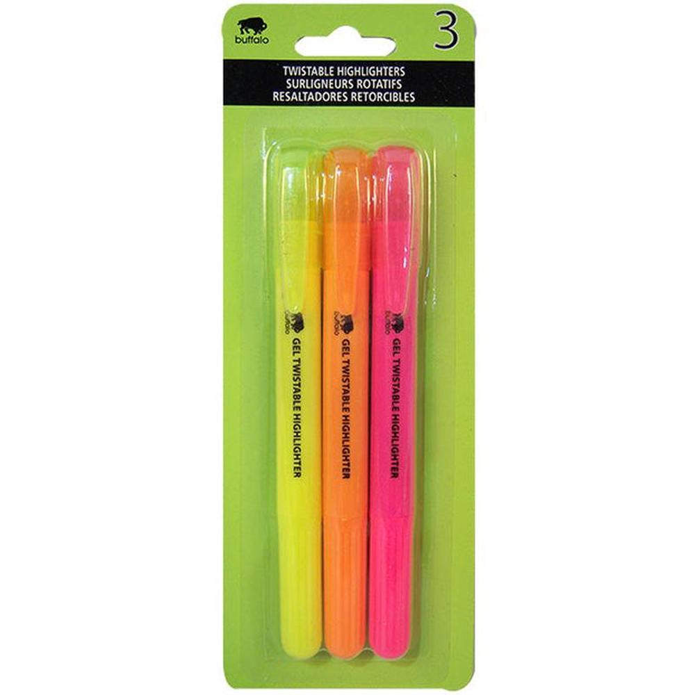 3-Pack Twistable Highlighter Gel