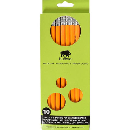 10-Pack HB (no.2) Graphite Pencils Pre-Sharpened