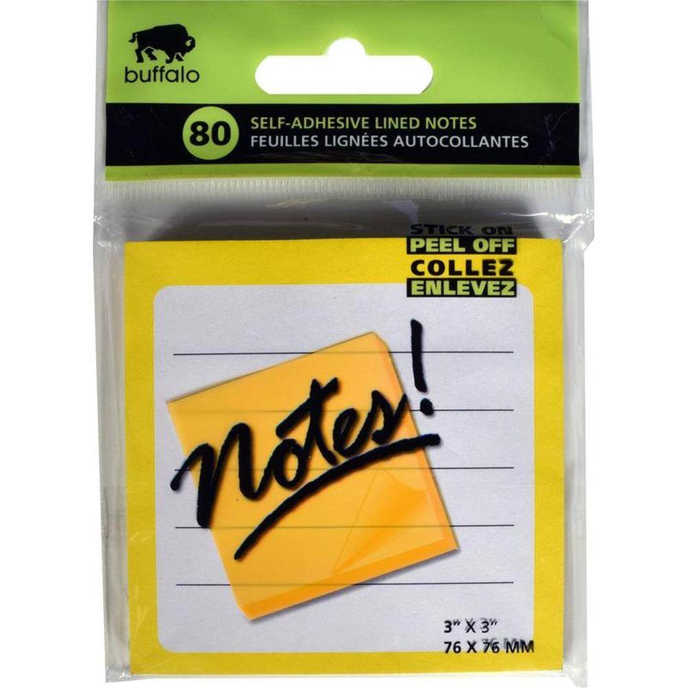 80 PCS Adhesives Lined Notes 3X3''