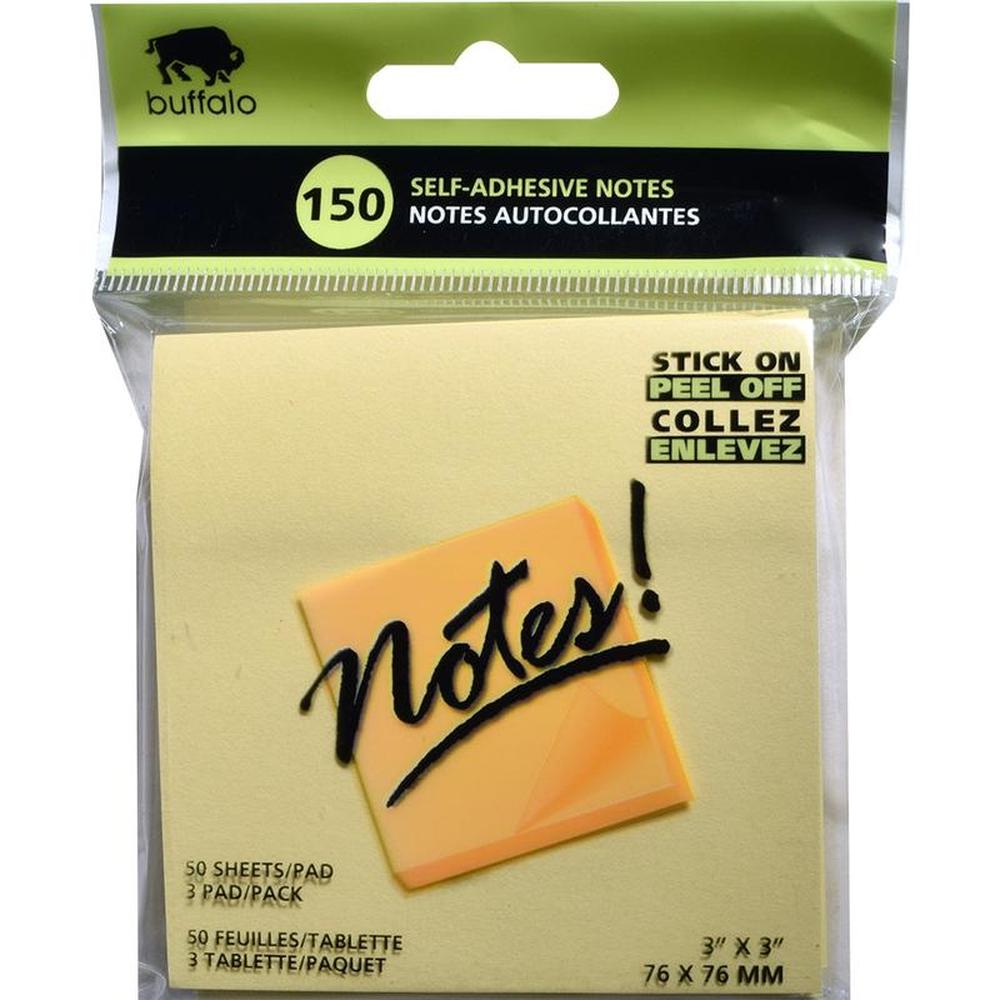 150 Notes Yellow 3Pads 3X3"