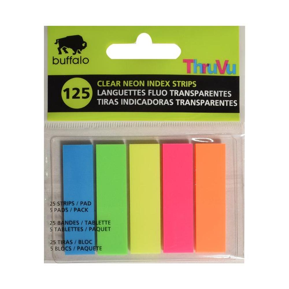 125 Index Strips Neon Self-Adhesive
