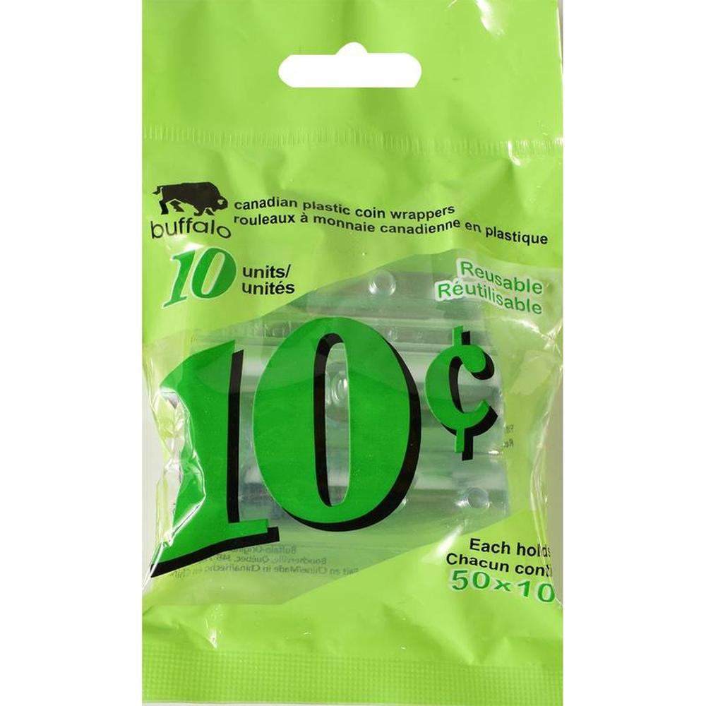 10 Plastic Coin Wrappers 10 Cent