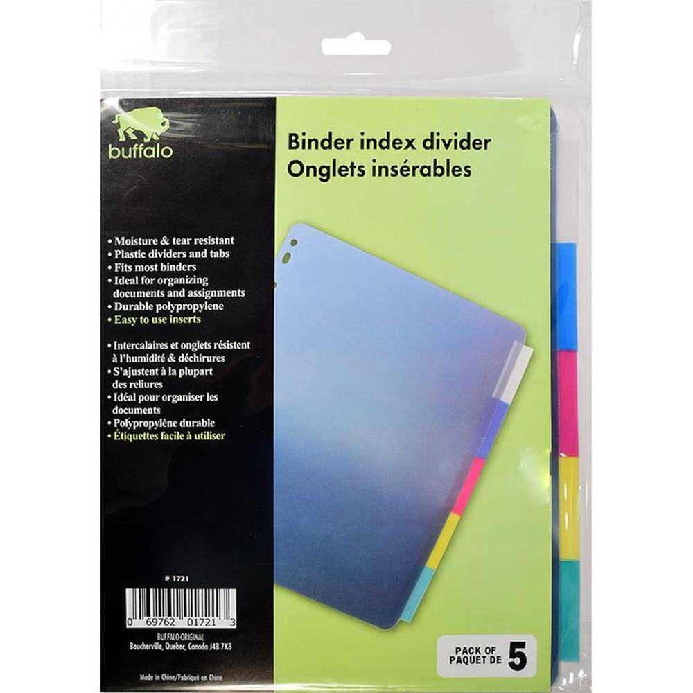 5 Dividers Polypropilene With Tabs