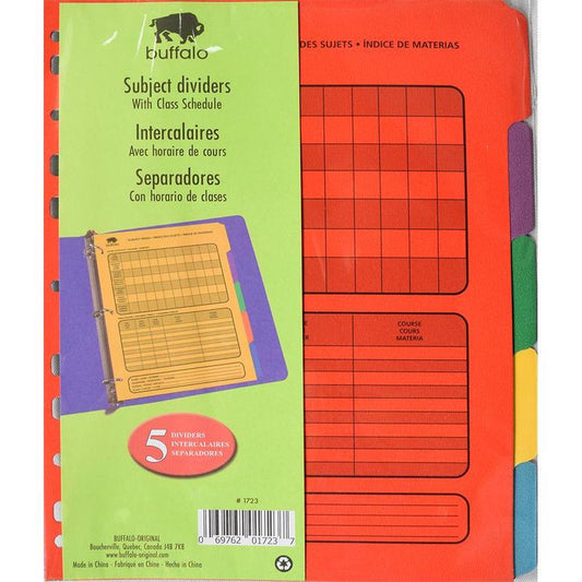 5 Dividers Paper with Tabs
