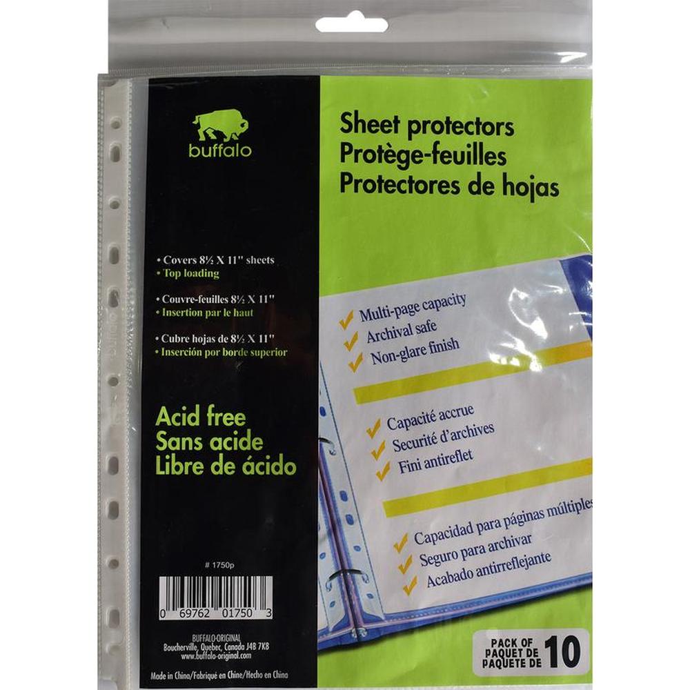10 Sheet Protectors 8.5X11"