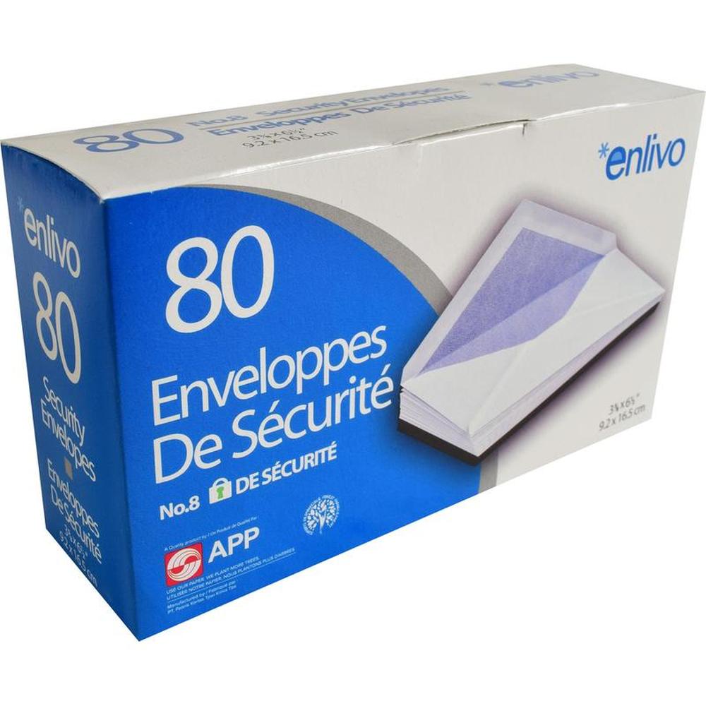 80 PK Security Envelopes No.8