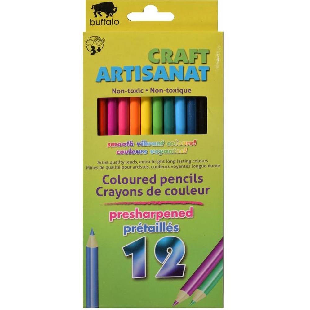 Presharpened Coloured Pencils 12 PK