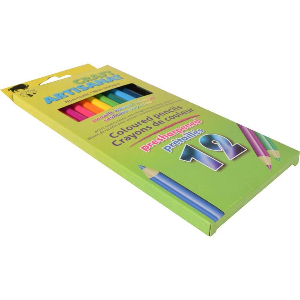 Presharpened Coloured Pencils 12 PK