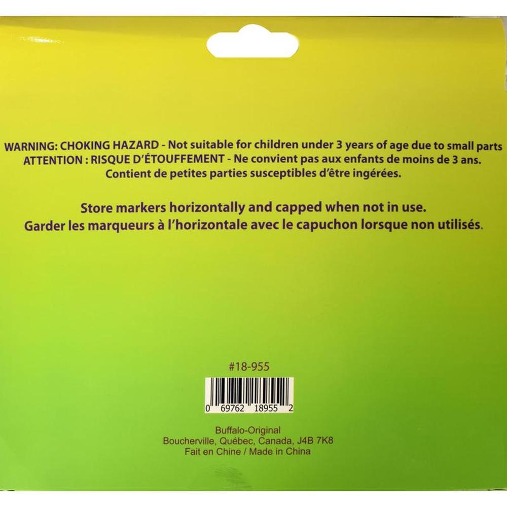 12-Pack Washable Markers Broad Tip