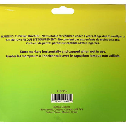 12-Pack Washable Markers Broad Tip