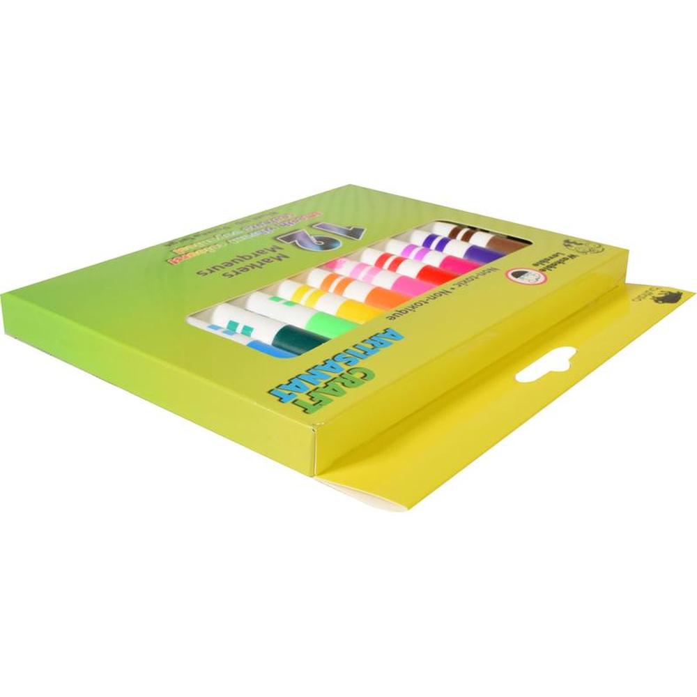 12-Pack Washable Markers Broad Tip