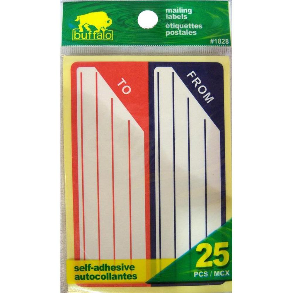 Adhesive Labels English Only: To/From - 25 PK