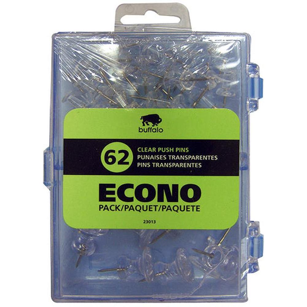 62PCS Push Pins Combo Clear