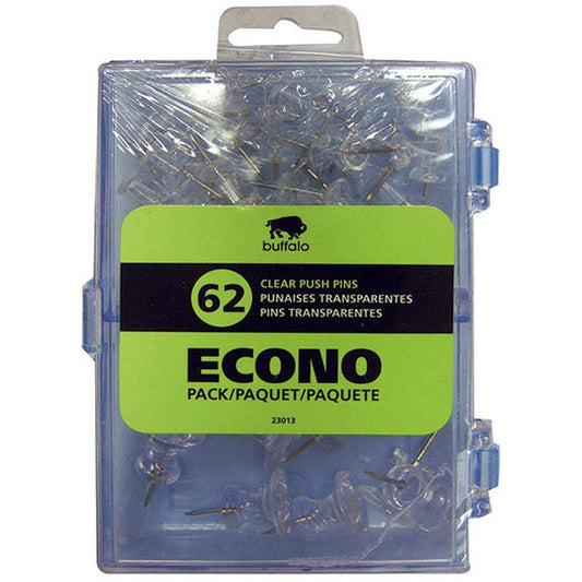 62PCS Push Pins Combo Clear