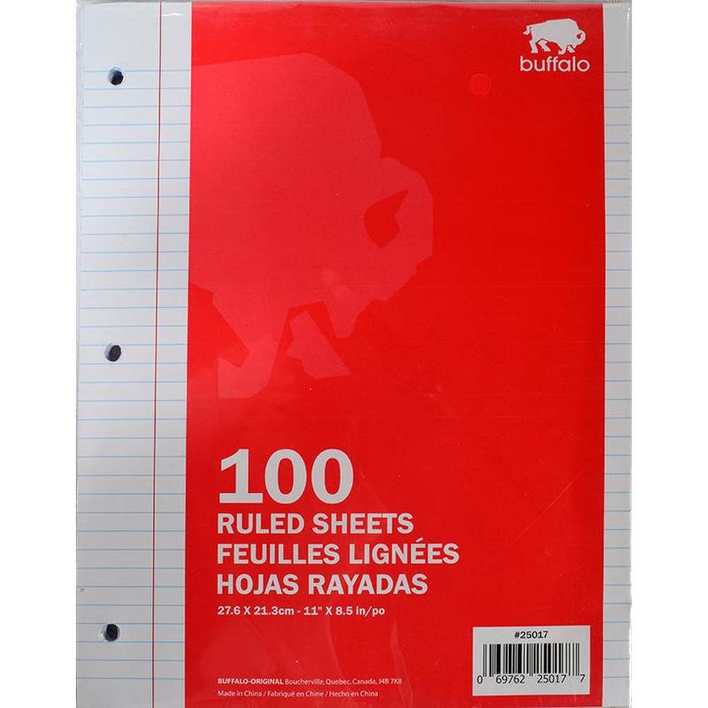 100 Ruled Sheets