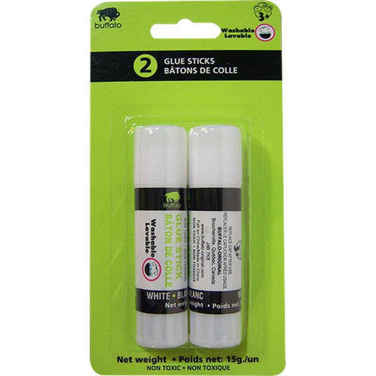 2PK White Washable Glue Sticks, 15g./Stick