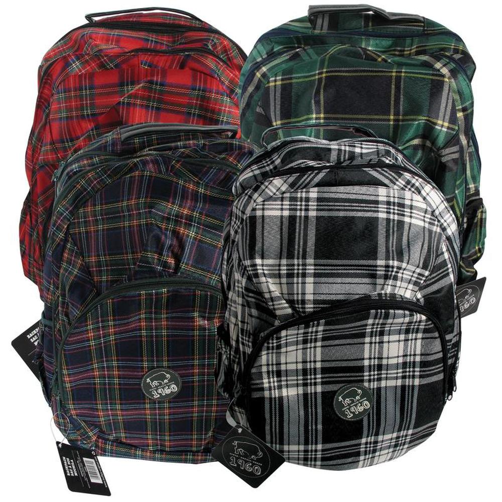 Backpack, Assorted Plaids