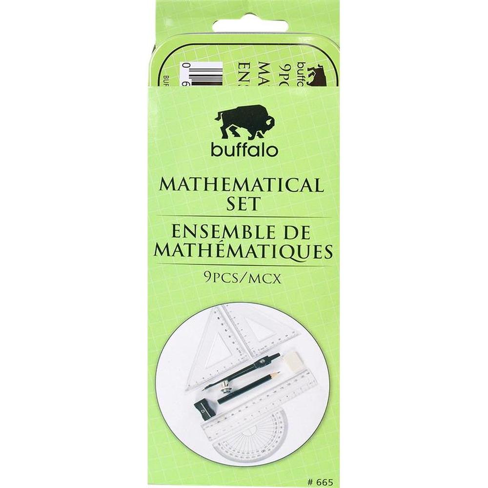 9 PCS Math Set with Metal Case