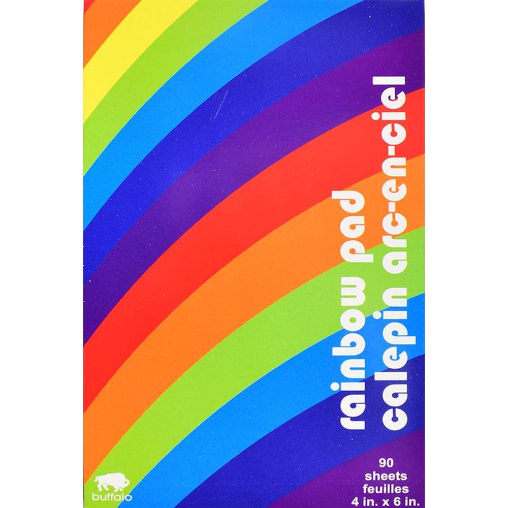 Rainbow Pad, Ruled Sheets 4X6'', 90 Sheets
