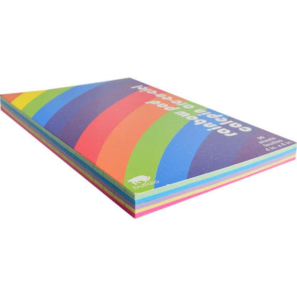 Rainbow Pad, Ruled Sheets 4X6'', 90 Sheets