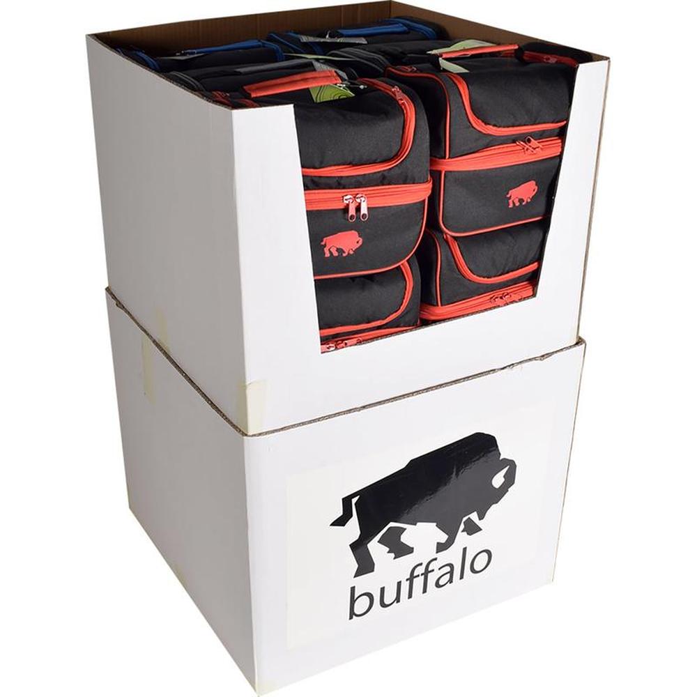 Prepack Display of 12 Units: 2-Zip Insulated Large Lunch Bag With 2 Compartments